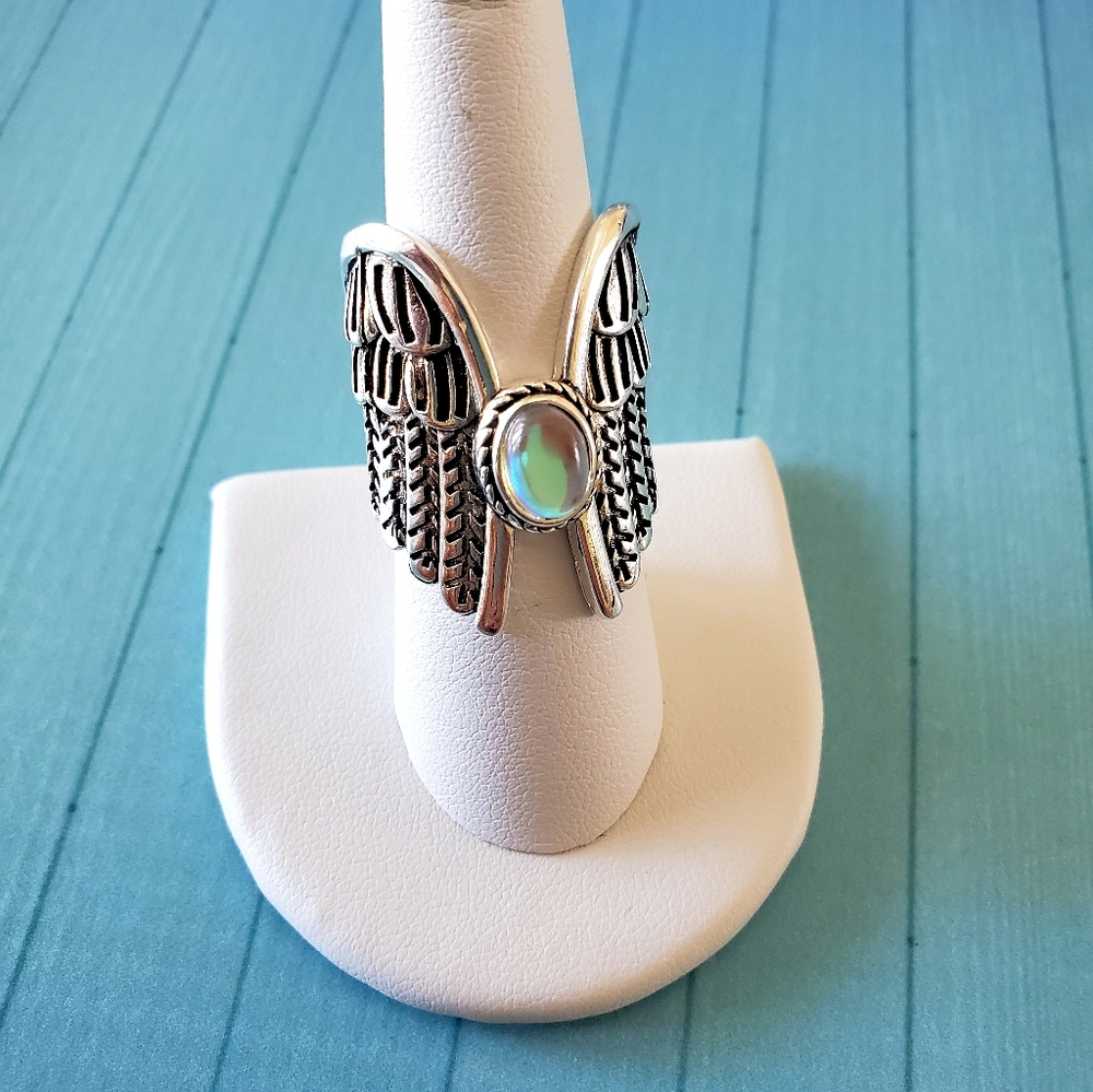 Awesome Angel Wings Boho Silver Ring NEW - Picture 4 of 6